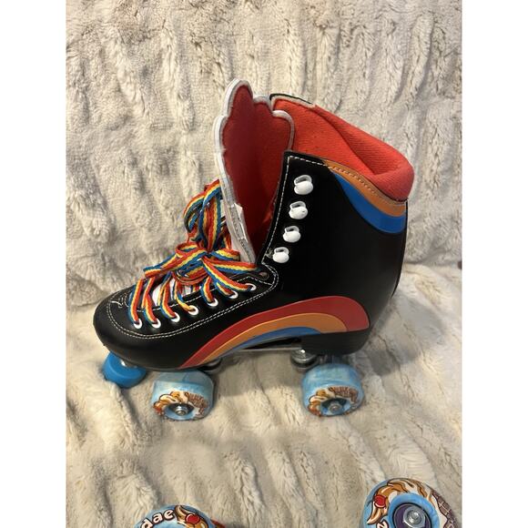 Moxi Rainbow Rider Roller Skates Asphalt Black Women's Size 6 VG Plus Condition - Picture 6 of 9